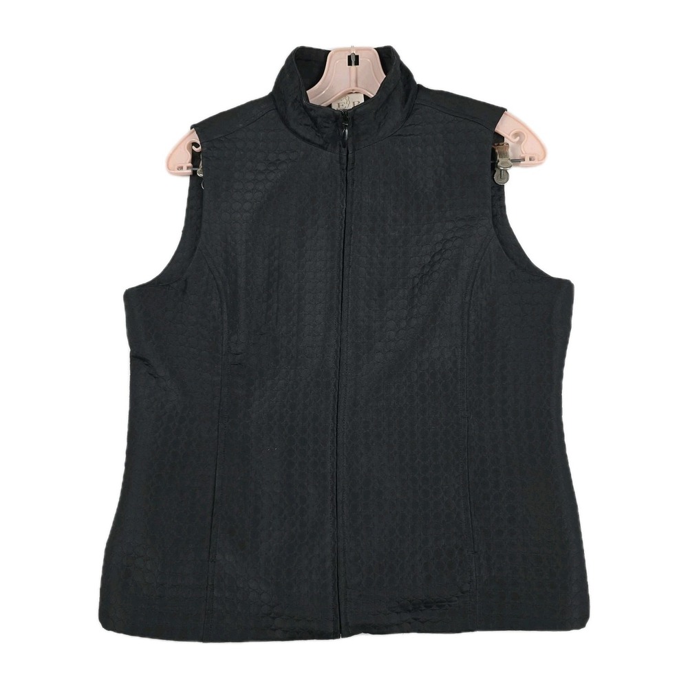 EP Pro Women's Size Small Golf Vest‎ Black Performance Full Zip